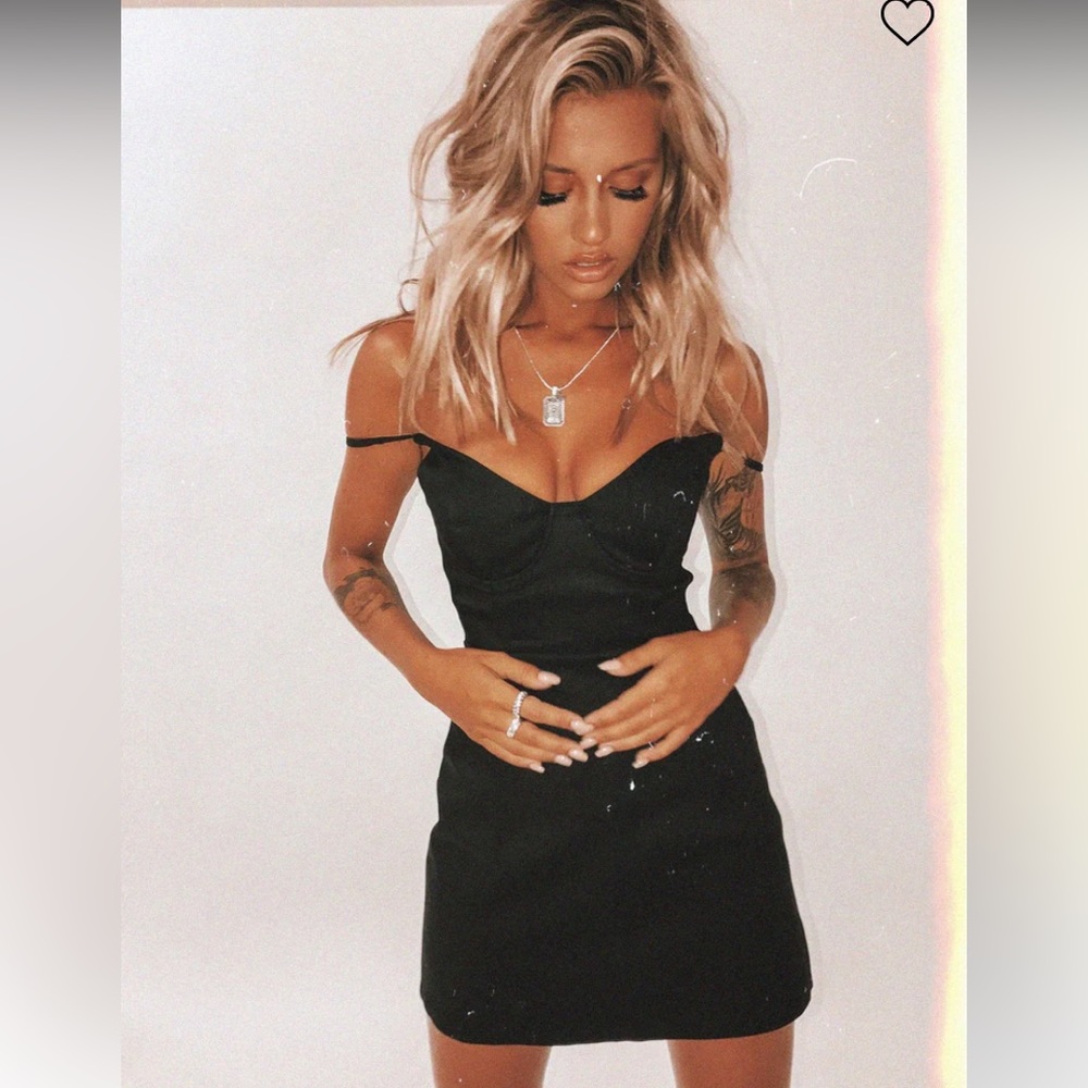 Princess Polly Black Spaghetti Strap Mini Dress